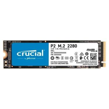 Imagem de SSD Crucial P2 1 TB, M.2 NVMe, Leituras: 2400Mb s e Gravacoes: 1800Mb 