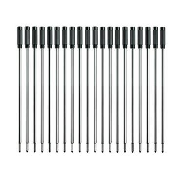 Imagem de Recargas de tinta preta (20 peças), refis de canetas substituíveis, ponta média de 1 mm - preta