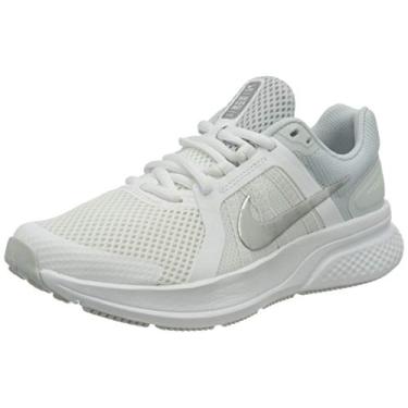 Imagem de Nike Tênis de corrida feminino Stroke, Branco Mtlc prata pura platina, 6.5