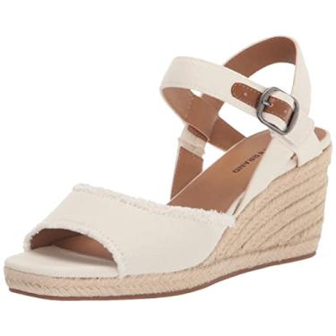 Imagem de Lucky Brand Sandália feminina Mindra Espadrille Wedge, Branco, 6 Wide