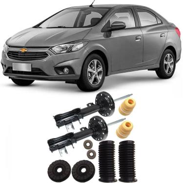 Imagem de Amortecedor + Kit Batente Chevrolet Prisma Dianteiro 2013 Até 2019 O Par