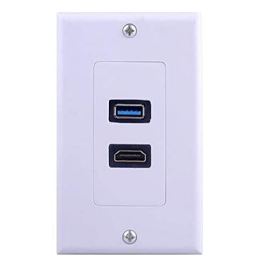 Imagem de Painel de placas de parede HDMI USB 3.0 Distribution Organization, Haokiang HDMI USB 3.0 Componente Composto Áudio Vídeo Parede Painel de parede Tamanho 115 mm x 70 mm