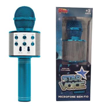 Imagem de Microfone Infantil Bluetooth Star Voice Azul ZoopToys