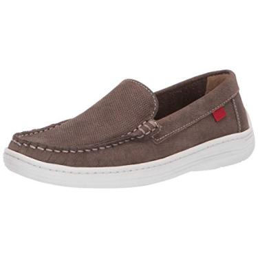 Imagem de MARC JOSEPH NEW YORK Mocassim infantil unissex, Jeans cinza perfurado/costura contrastante, 10.5 Little Kid