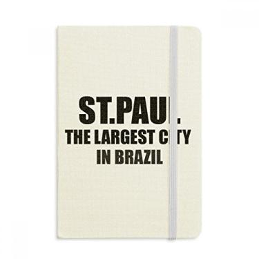 Imagem de Caderno oficial ST.Paul, a maior cidade do Brasil, capa dura de tecido, diário clássico