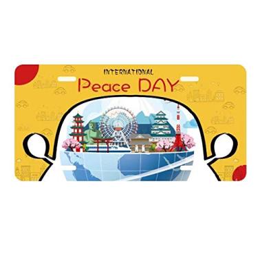 Imagem de DIYthinker Travel Journey Japan Sakura placa placa de carro decoração Dia da Paz
