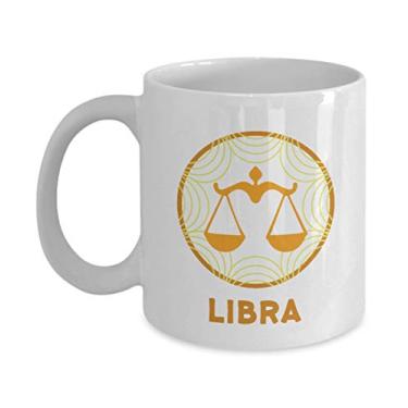 Imagem de Caneca de café do zodíaco Libra - Caneca de café de 325 ml
