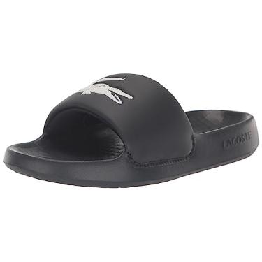 Imagem de Lacoste Chinelos femininos Fraisier and Croco, Azul-marinho/branco, 40