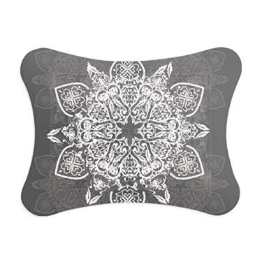 Imagem de Estilo árabe, preto, branco, padrão, quebra-cabeça, moldura, decoração de quadros, ornamento de jogo de quebra-cabeça