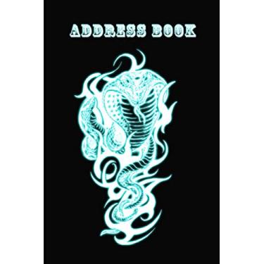 Imagem de Address Book: Black snake notebook for contacts and addresses