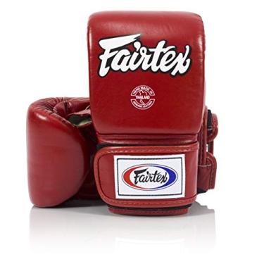 Imagem de Luvas de Muay Thai da Fairtex TGO3 TGT7 Treinamento e Bolsa de Sparring Luvas de Boxe para Kick Boxing MMA K1, TGO3 - Vermelho - XL