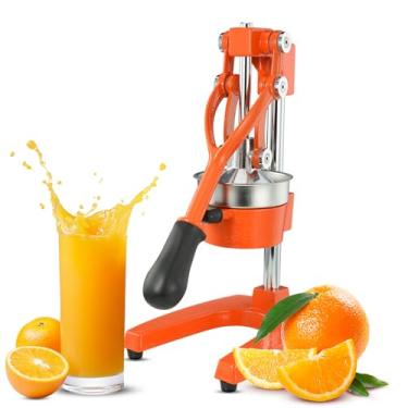 Imagem de CIADAZ Espremedor manual de suco de laranja para cozinha, espremedor de suco de laranja em ferro fundido, bancada comercial resistente, aço inoxidável, espremedor manual resistente de frutas cítricas