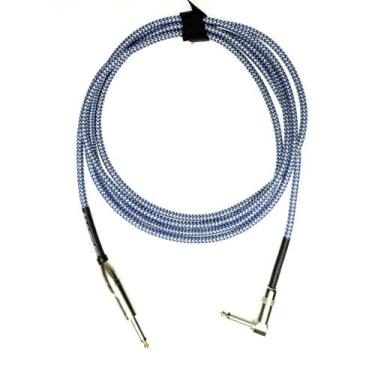 Imagem de Cabo de Guitarra Immediate Azul e Prata Revestido em Tecido P10xP10 90