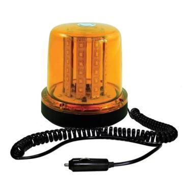 Imagem de Giroled Giroflex Ambar Imã + Cabo Acendedor 12/24v Luz Emergencia 54 l