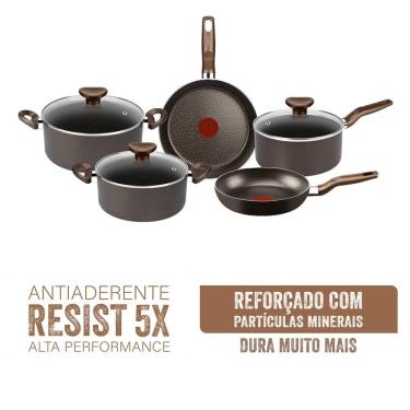 Imagem de Jogo de Panelas Rochedo Expert Chocolate 5 peças