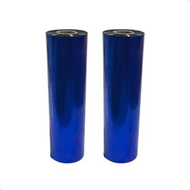 Imagem de Ribbon Resina 110x74m Impressora Etiquetas Bopp Poliester PVC Zebra Ar