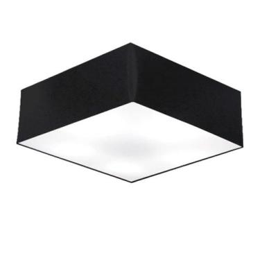 Imagem de Plafon de Sobrepor Quadrado SP-3002 Cúpula Cor Preto - Vivare