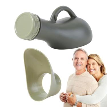 Imagem de Mictório portátil,mictório portátil para homens | Mictório à prova de derramamento de 1000ml com tampa | Garrafas de portáteis anti-ponta para engarrafamentos, caminhadas, camping, pacientes, crianças
