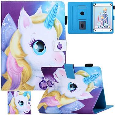 Imagem de Capa universal para tablet de 7,5 a 8,5 polegadas, capa com suporte para cartão de couro PU Artyond para iPad Mini1/2/3/4, Fire HD 8, Galaxy Tab E/Tab A 8.0 e outros Android de 7,5 a 8,5 polegadas,