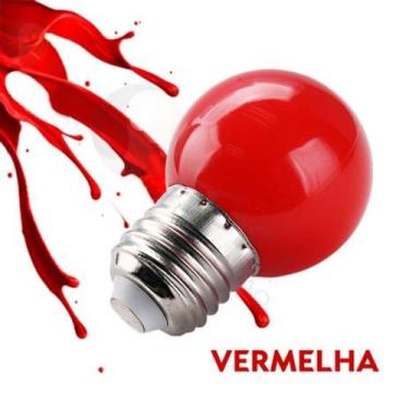 Imagem de Lampada LED Bolinha Decorativa Vermelha 1w - CTB, Bivolt