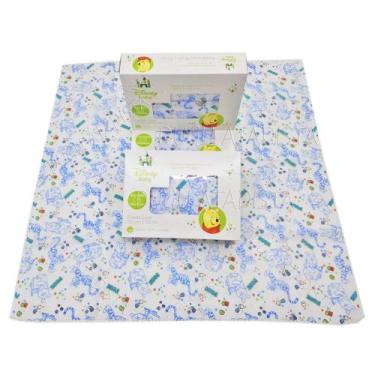 Imagem de Fralda De Pano 70x70cm Ursinho Pooh Disney - Caixa Com 5 - Dugu, Azul