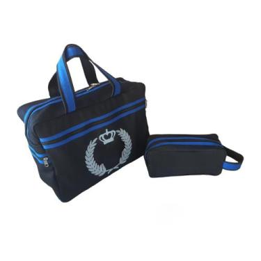 Imagem de Kit Bolsa Maternidade Menino Estampado Repartições em Zíper e Necessai