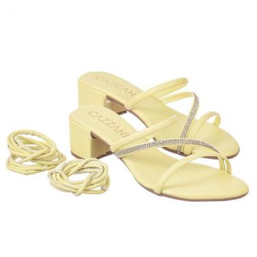 Imagem de Sandalia Strass Moda Gladiadora ou Salto 2 em 1 Promo - Cazzani, 37, F