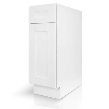 Imagem de Hollywood Fabiani Design Armário de cozinha com base Shaker pronto para montar, 38 cm L x 61 cm P x 87,6 cm A, branco