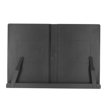 Imagem de Suporte de Leitura de Mesa, Suporte de Livro de ângulo Ajustável de Construção Estável para Discurso de Laptop de Receita de Livro Didático (BLACK)