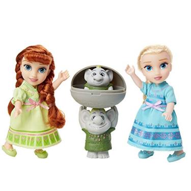 Imagem de Disney Frozen Petite Anna & Elsa Dolls with Surprise Trolls Gift Set, Each Doll is Approximately 6 inches Tall - Includes 2 Troll Friends! Perfect for Any Frozen Fan!