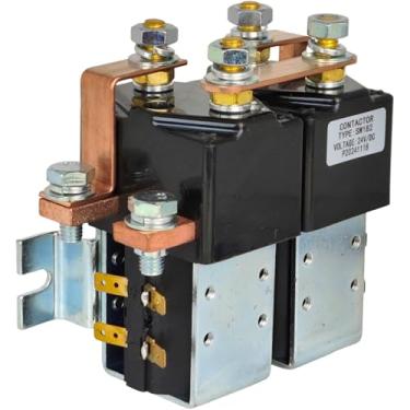 Imagem de XYZIL Solenoide de contator de inversão de motor SW182 24V 200A compatível com Albright SW102B-1 SW182-4 com suporte SPDT para trator de caminhão e aeroporto de veículo elétrico