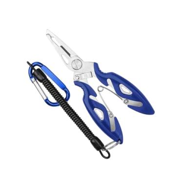 Imagem de Vaveren Cretador de alicate de pesca portátil portátil confortável que não desliza com removedor de ganchos de peixe para pinça de linha de pesca com mosca, Azul
