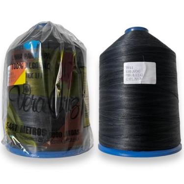 Imagem de Linha Vera Cruz Para Pipas Fio 04 de 6000 Jardas 100% Algodão Tex 111 (Preto)