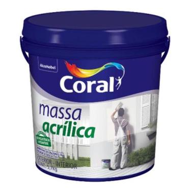 Imagem de Massa Acrílica Branca Acabamento Fosco Coral 5,7kg - MARCA CONVERSAO