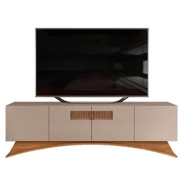 Imagem de Rack Bancada para Sala Boreal Griz Carvalho Nobre - Dj Móveis