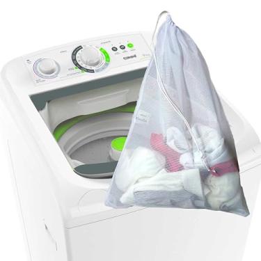 Imagem de Saco Para Lavar Roupas Com Cordão Lingerie Roupas Finas Sensíveis Camisa Time Calcinha Sutiã 60X80cm