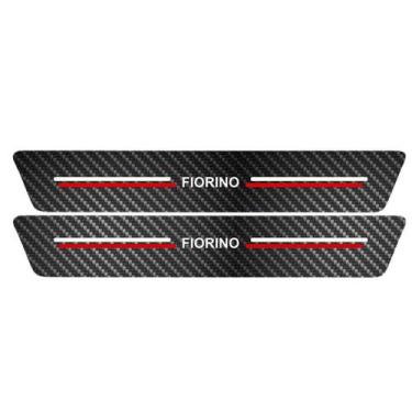Imagem de Kit Soleira Protetora Porta Premium Red Carbono  -  Fiorino - Jhow Ade