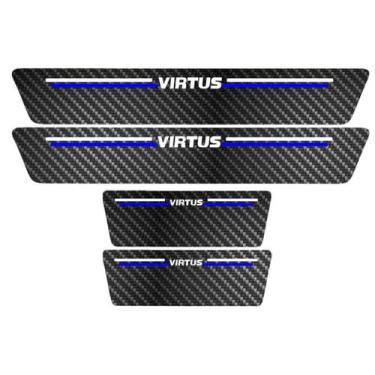 Imagem de Kit Soleira Protetora Porta Premium Blue Carbono  -  Virtus - Jhow Ade