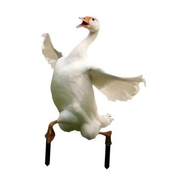 Imagem de Ｂｅｓｇａ Estaca de jardim decorativa em acrílico, ornamento criativo de gramado de ganso plano 2D para canteiro de flores, caminho de pátio, decoração externa