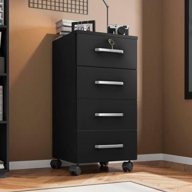 Imagem de Gaveteiro 4 Gavetas Gávea Preto