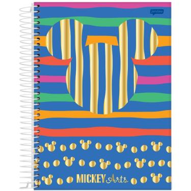 Imagem de Caderno Espiral Capa Dura Colegial A5 10 Matérias 160 Folhas Mickey Arts Jandaia Estampa 1