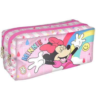 Imagem de Estojo Duplo Em Tecido Minnie Disney Dac Rosa