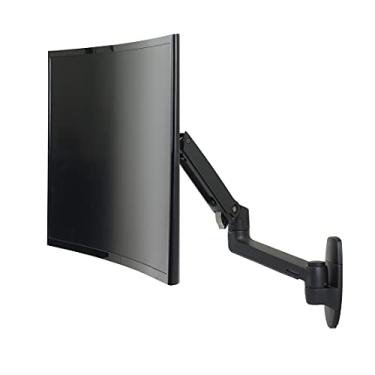 Imagem de Ergotron – Braço de monitor único LX, suporte de parede VESA – para monitores de até 34 polegadas, 18 a 11 kg – Preto fosco