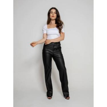 Imagem de Calça Feminina De Couro Sintetico Com Bolso Cl-0030
