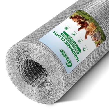 Imagem de GMOTLSE Tela De Hardware 1/4 Polegada 304 Malha De Aço Inoxidável Tela De Arame De Galinha Rolo De Malha De Arame Soldado Cerca De Jardim Cerca De Túnel De Esquilo (24 Pol. × 98 Pés)