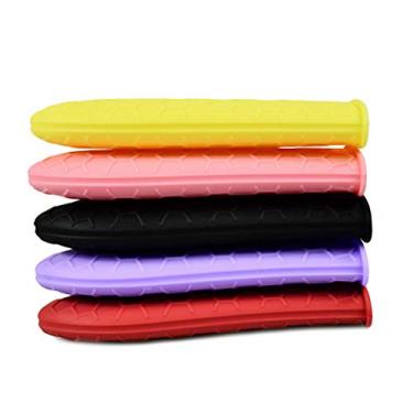 Imagem de Pssopp Silicone Hot Hold Handle Manga, Guarda de Suporte para Flechas para Frigideira, Frigideira de Ferro Fundido, Panelas de Metal Com Resistência Ao Calor Superior, Instalação Fácil de (Rosa #09)