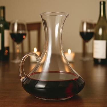 Imagem de Decanter De Vidro Com Alça Aerador Para Vinho 1,5l Wine - Hauskraft