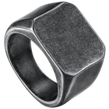 Imagem de ChainsHouse Anel de motociclista de aço inoxidável polido sólido para homens e mulheres, aço inoxidável 316L/banhado a ouro 18 quilates, gravação de texto/foto personalizada, tamanho