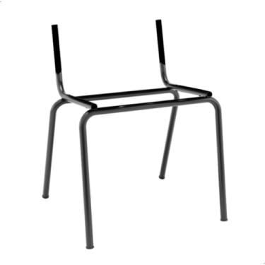 Imagem de Estrutura Slim para Cadeira, Tubo de Aço 22,22mm, 46 x 51,5 x 44,9cm, Pintura Epóxi Preta, para Ambientes Corporativos