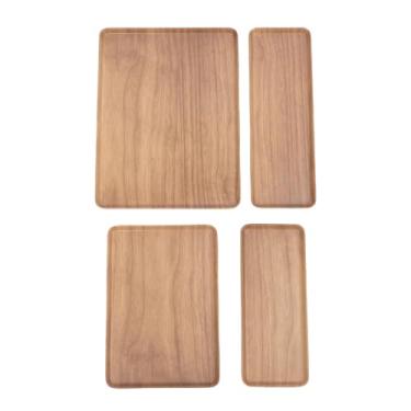 Imagem de Aqur2020 Não Deslize Melamina que Serve Bandeja de Bandeja Com Alças, Ideal para Servir café da manhã na Cama, Almoço, Jantar, Aperitivos, Mesa de café, Churrasco e Festas